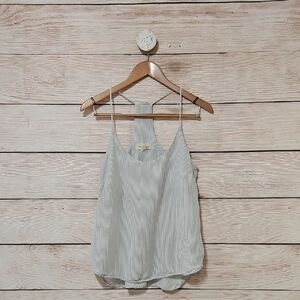 💟 Cloth & Stone Light Gray Striped Camisole Small